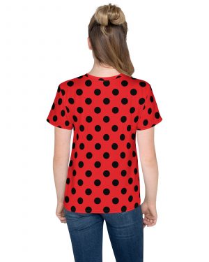 Ladybug Costume Red and Black Polka dot Youth crew neck t-shirt