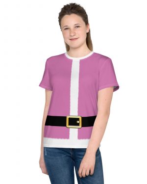 Pink Santa Christmas Costume Youth crew neck t-shirt