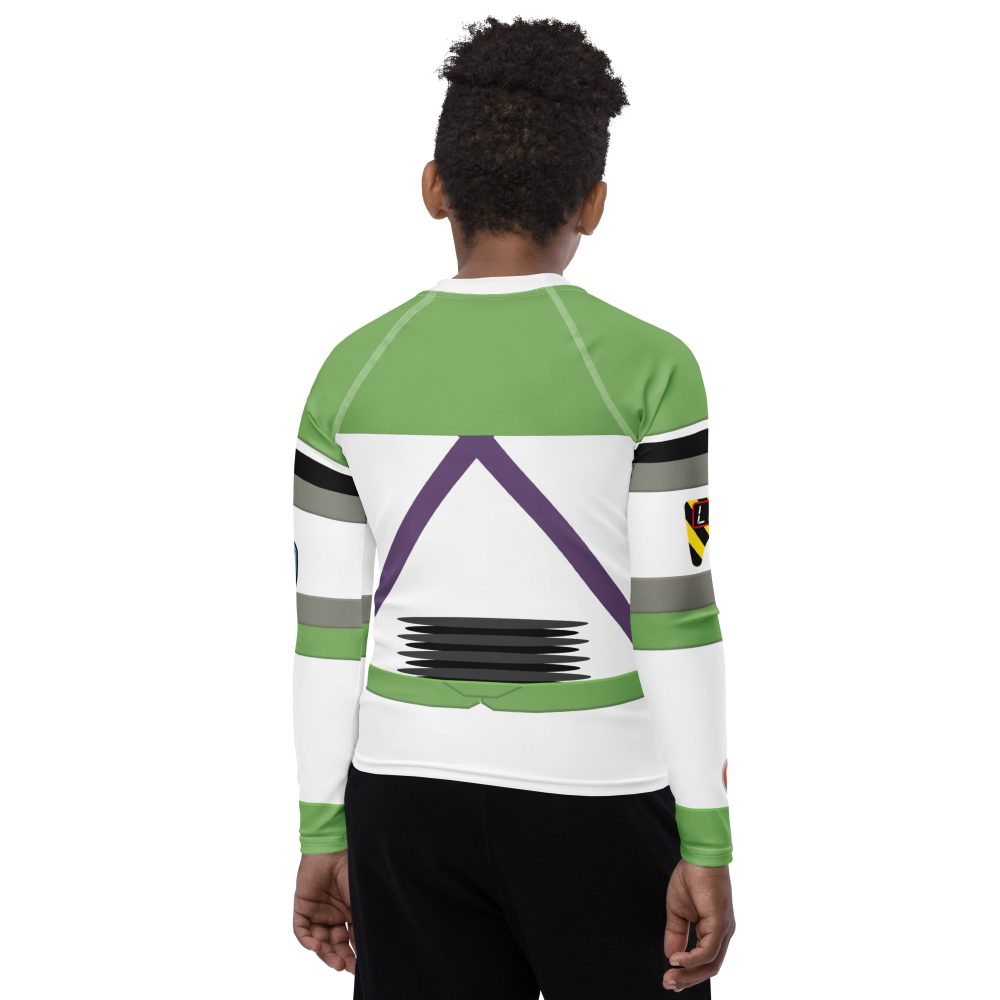 Spaceman Space Ranger Costume Youth Rash Guard - Image 2