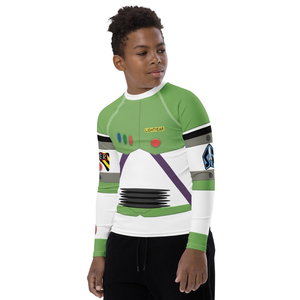 Spaceman Space Ranger Costume Youth Rash Guard - Image 3