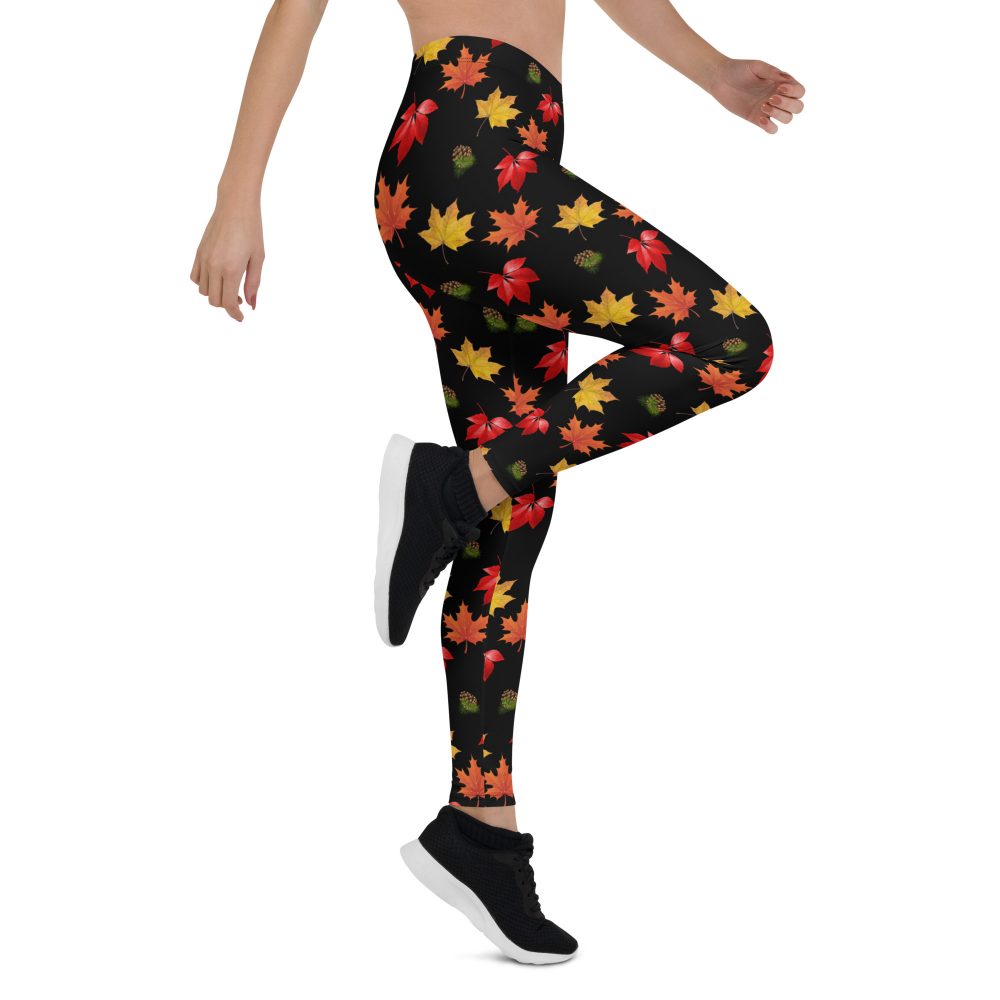 Colorful Autumn Leaves Leggings - Image 6