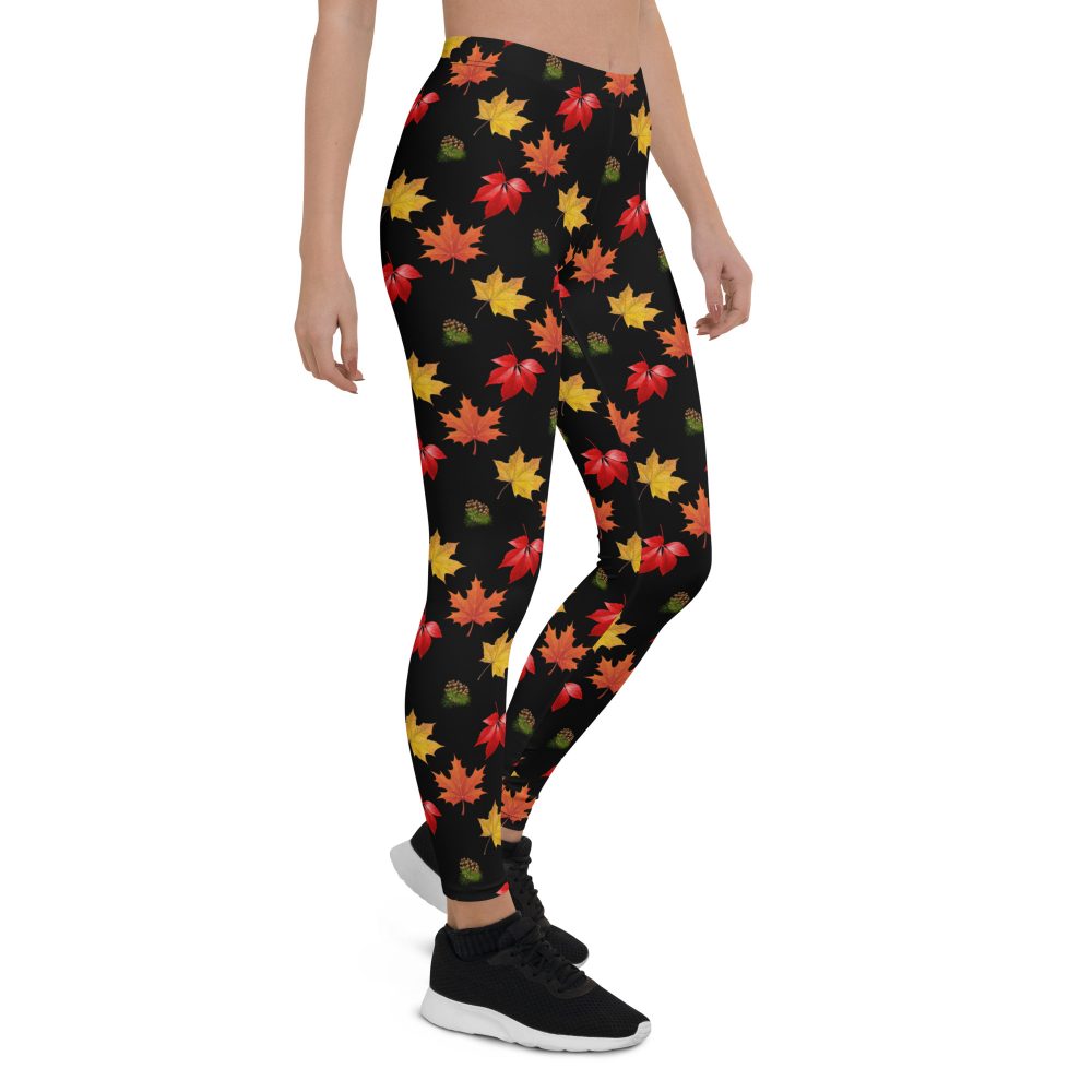 Colorful Autumn Leaves Leggings - Image 5