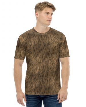 Brown Fur Print Bear Dog Cat Costume Men’s t-shirt