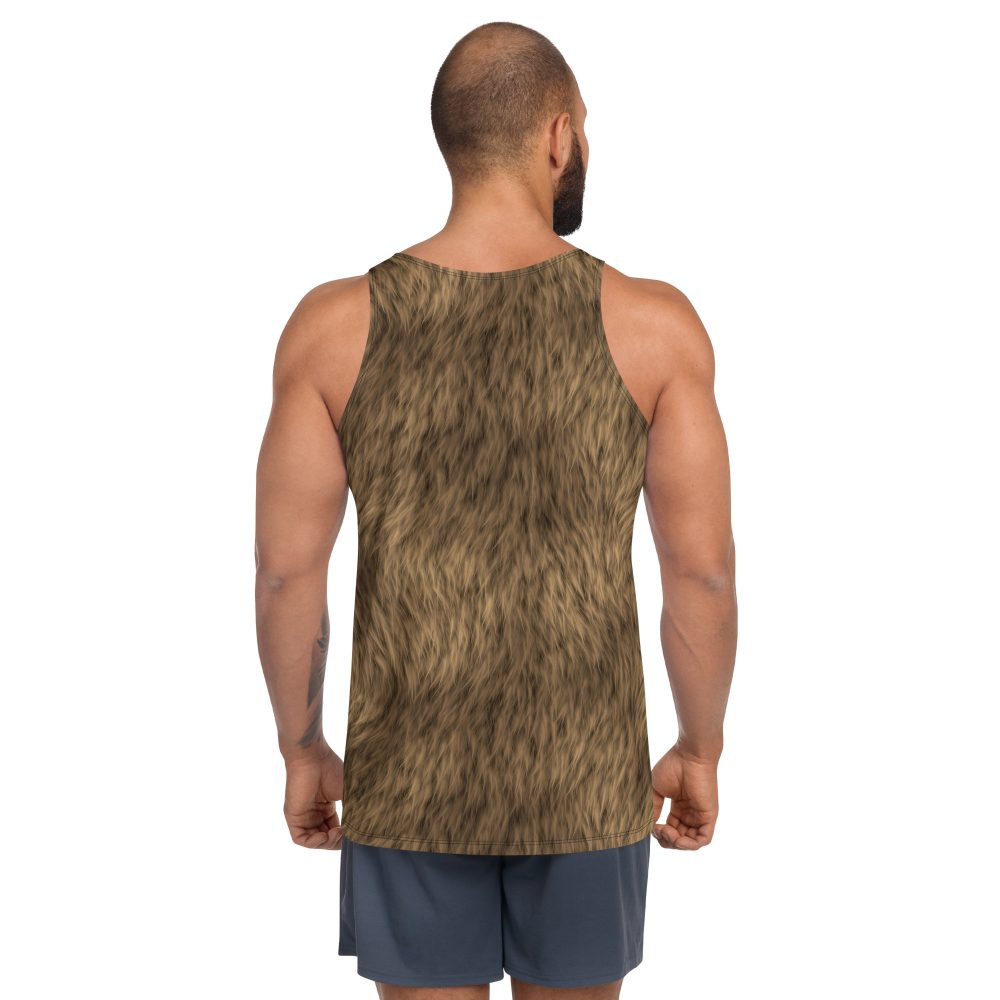 Brown Fur Print Bear Dog Cat Costume Unisex Tank Top - Image 8