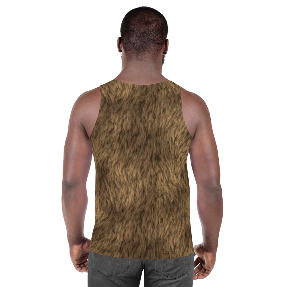 Brown Fur Print Bear Dog Cat Costume Unisex Tank Top - Image 9