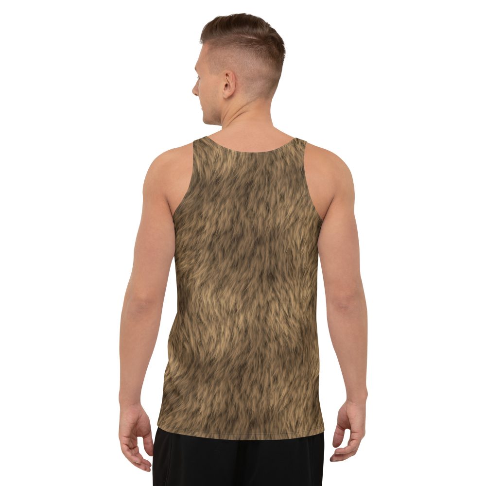 Brown Fur Print Bear Dog Cat Costume Unisex Tank Top - Image 12