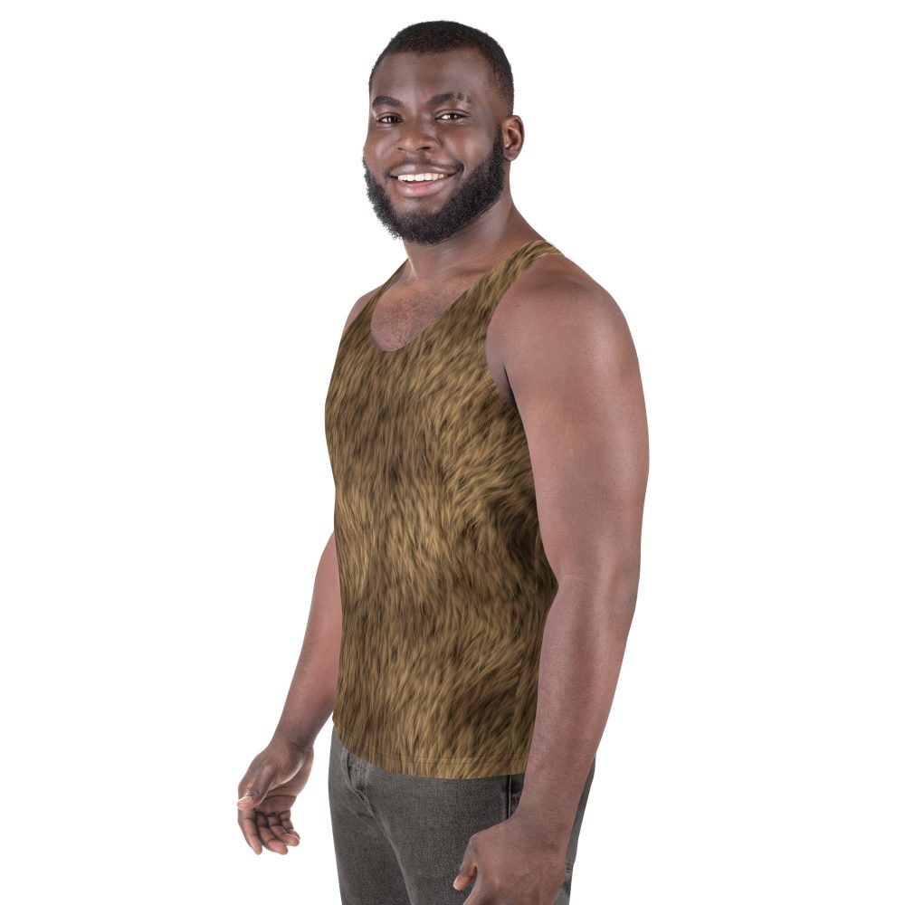 Brown Fur Print Bear Dog Cat Costume Unisex Tank Top - Image 6