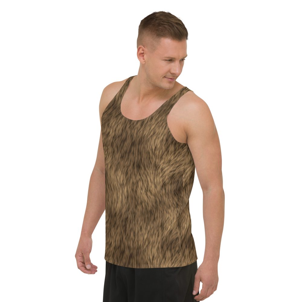 Brown Fur Print Bear Dog Cat Costume Unisex Tank Top - Image 10