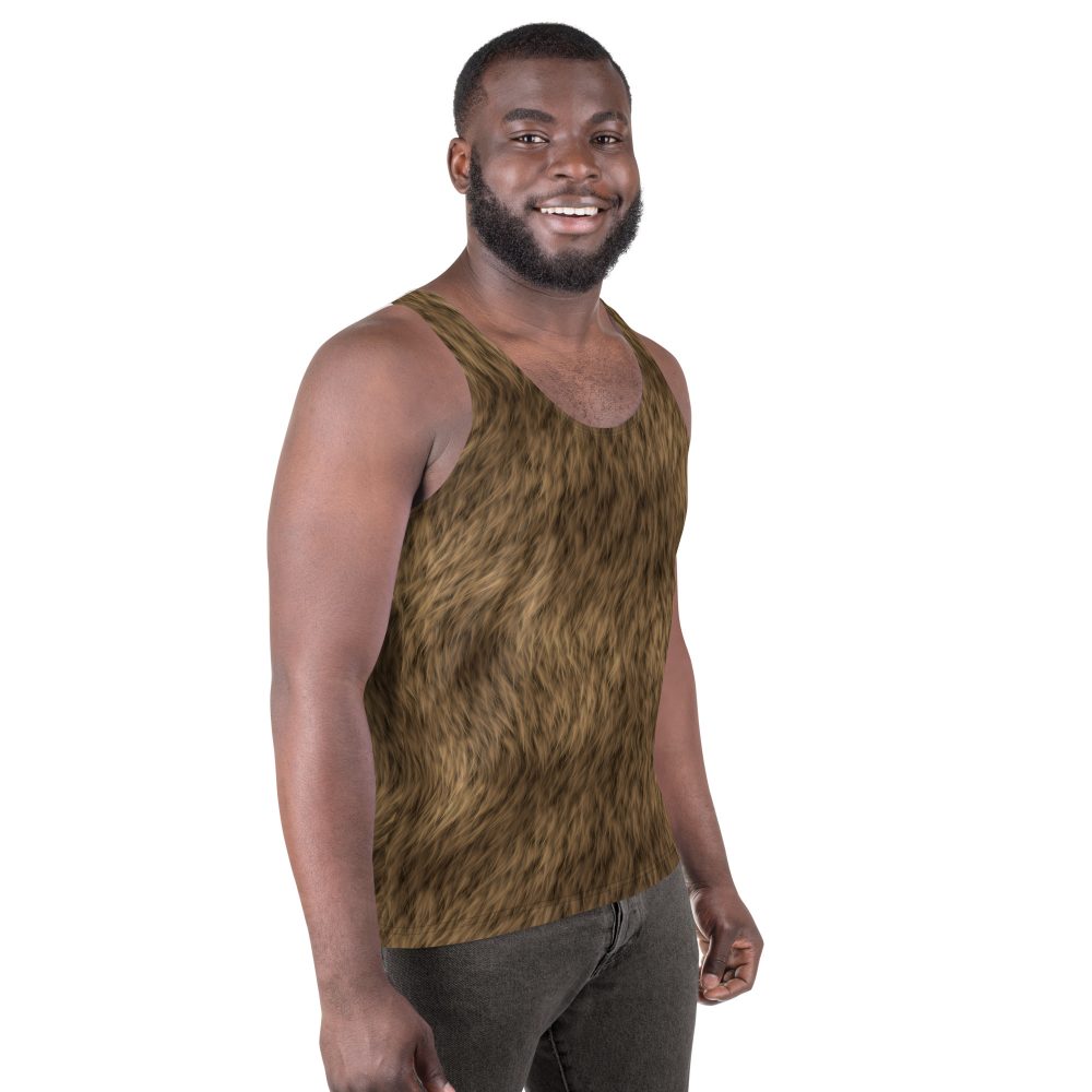 Brown Fur Print Bear Dog Cat Costume Unisex Tank Top - Image 5