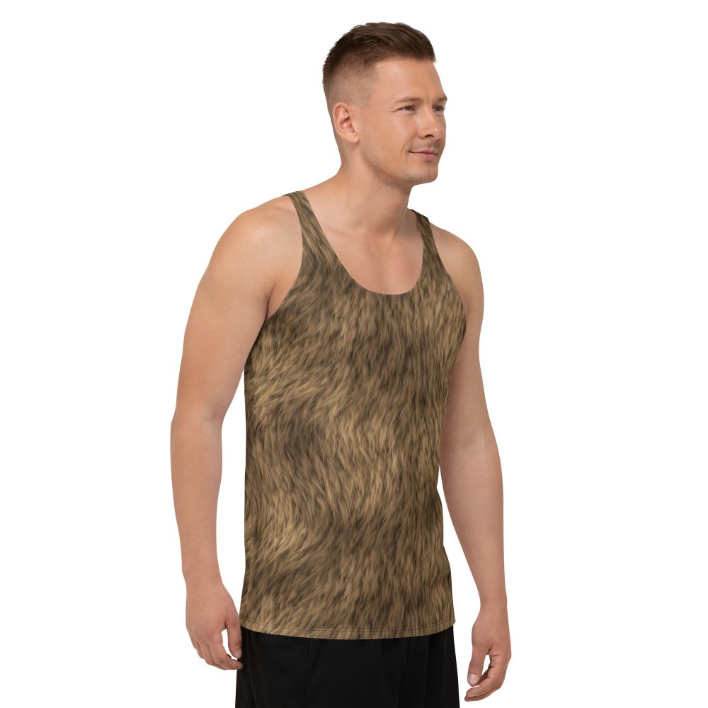 Brown Fur Print Bear Dog Cat Costume Unisex Tank Top - Image 11