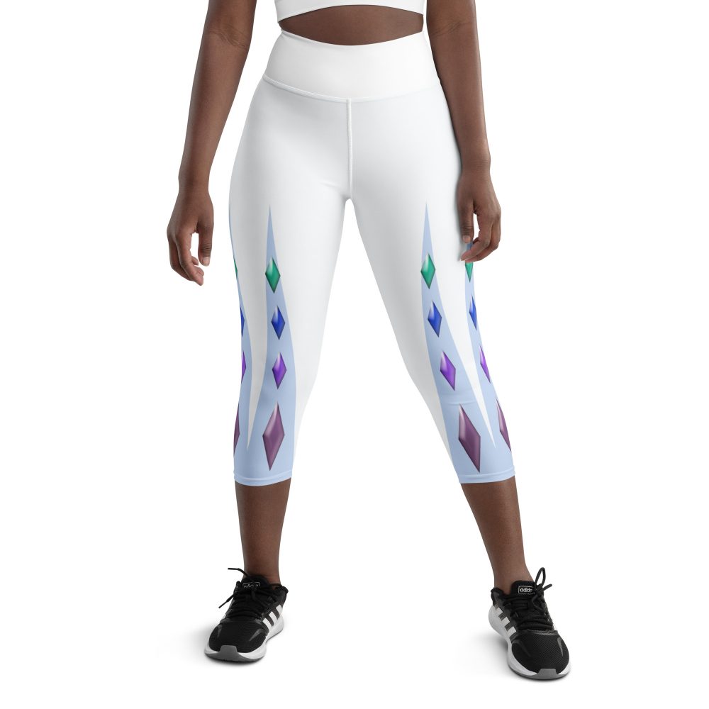 Elsa Frozen Ice Princess Yoga Capri Leggings