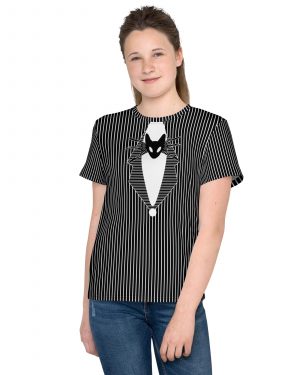 Jack Skellington Nightmare Before Christmas Costume Youth crew neck t-shirt