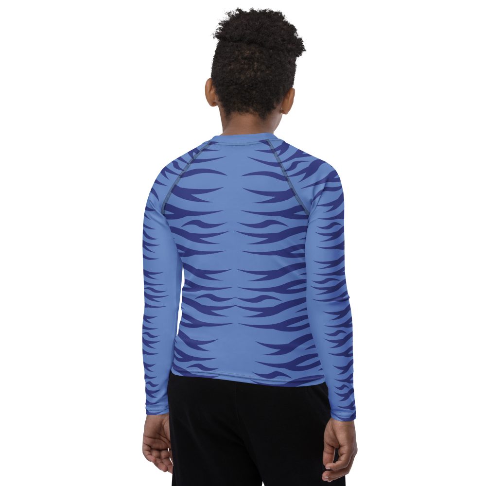 Blue Alien Avatar Costume – Youth Rash Guard - Image 5