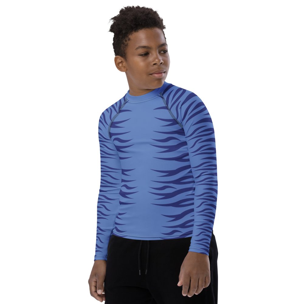 Blue Alien Avatar Costume – Youth Rash Guard - Image 6