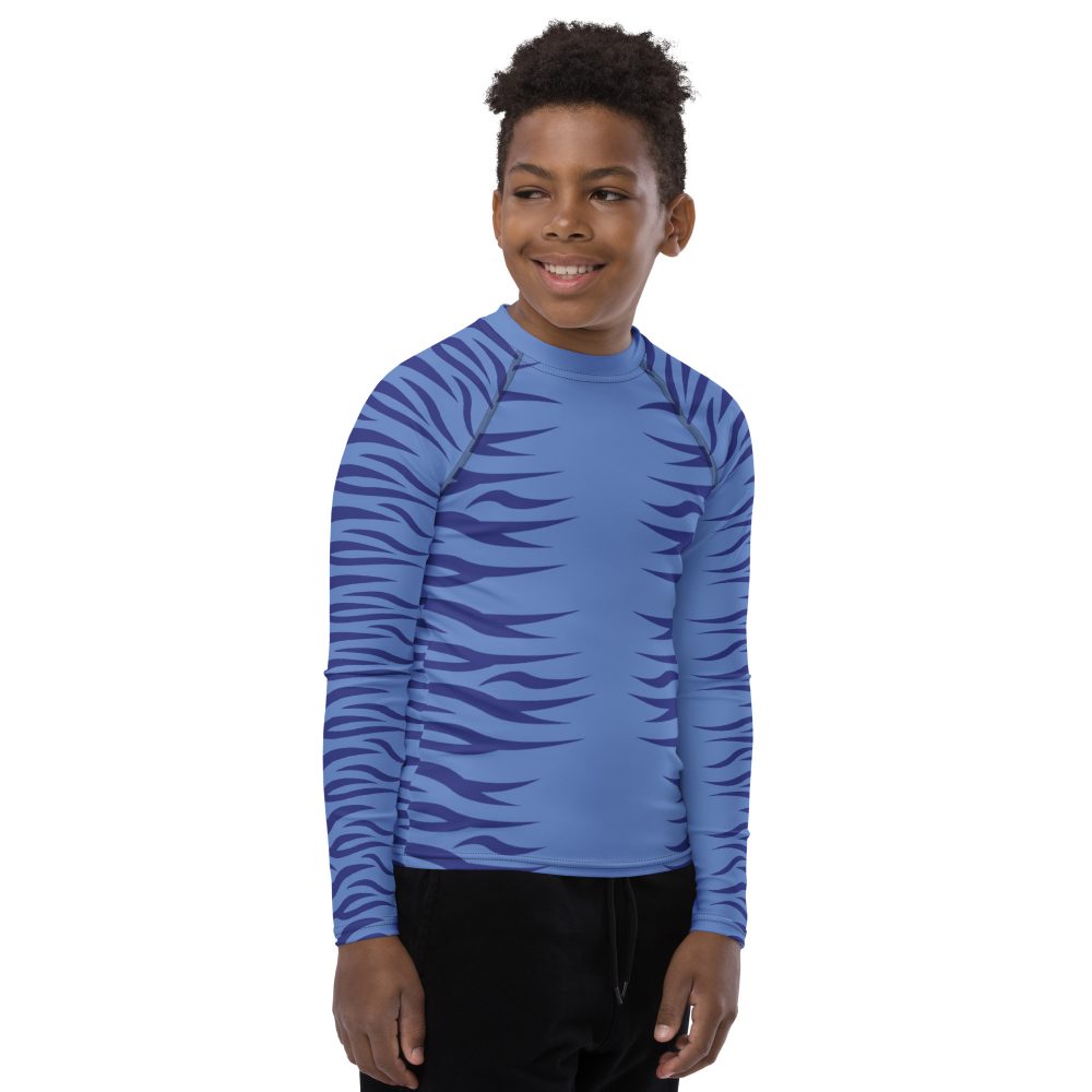 Blue Alien Avatar Costume – Youth Rash Guard - Image 7