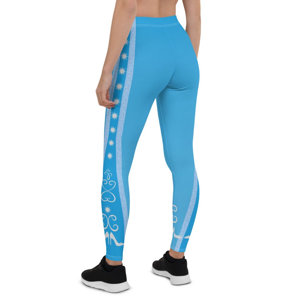 Princess Cinderella Costume Bounding Halloween Cosplay Leggings - Image 2