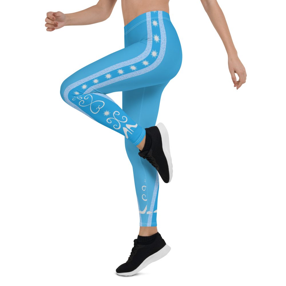 Princess Cinderella Costume Bounding Halloween Cosplay Leggings - Image 4