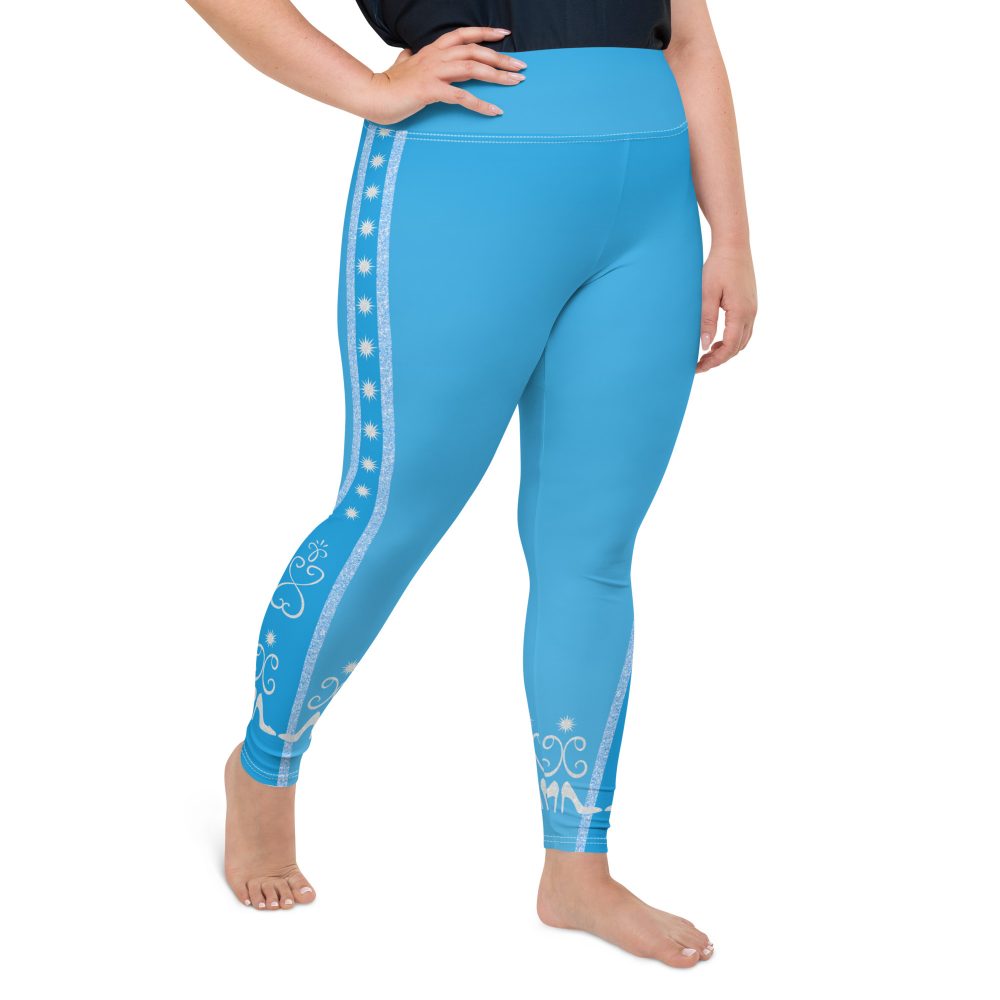 Princess Cinderella Costume Bounding Halloween Cosplay Plus Size Leggings - Image 3