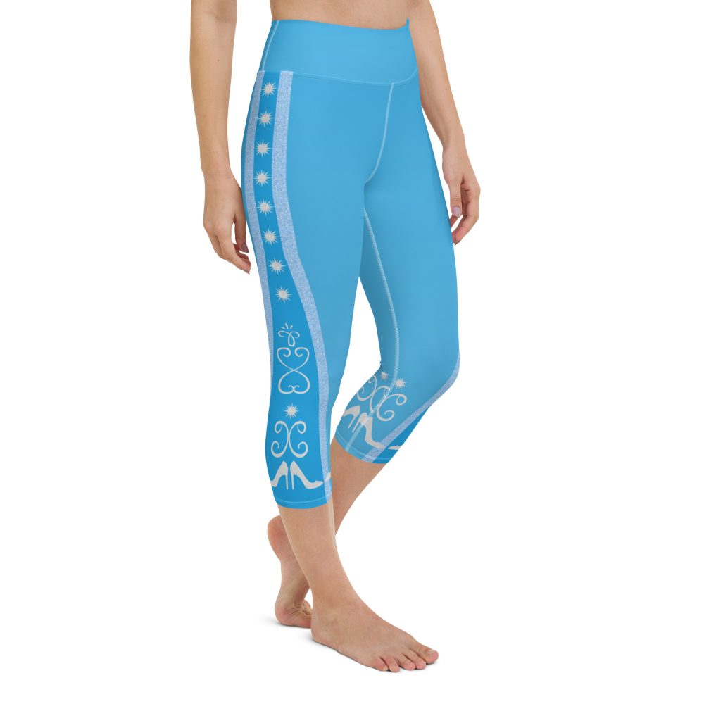 Princess Cinderella Costume Bounding Halloween Cosplay Yoga Capri Leggings - Image 7