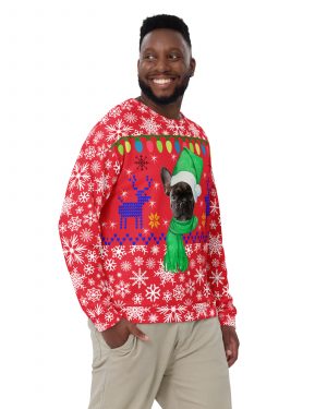 Ugly Christmas Sweater Custom Pet Photo Gift Unisex Sweatshirt