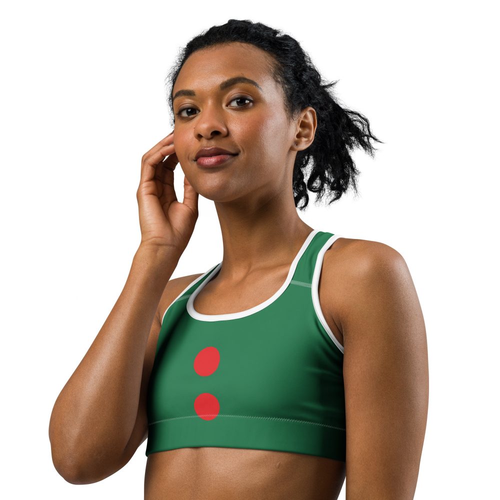 Christmas Elf Costume Festive Cosplay Sports bra - Image 3