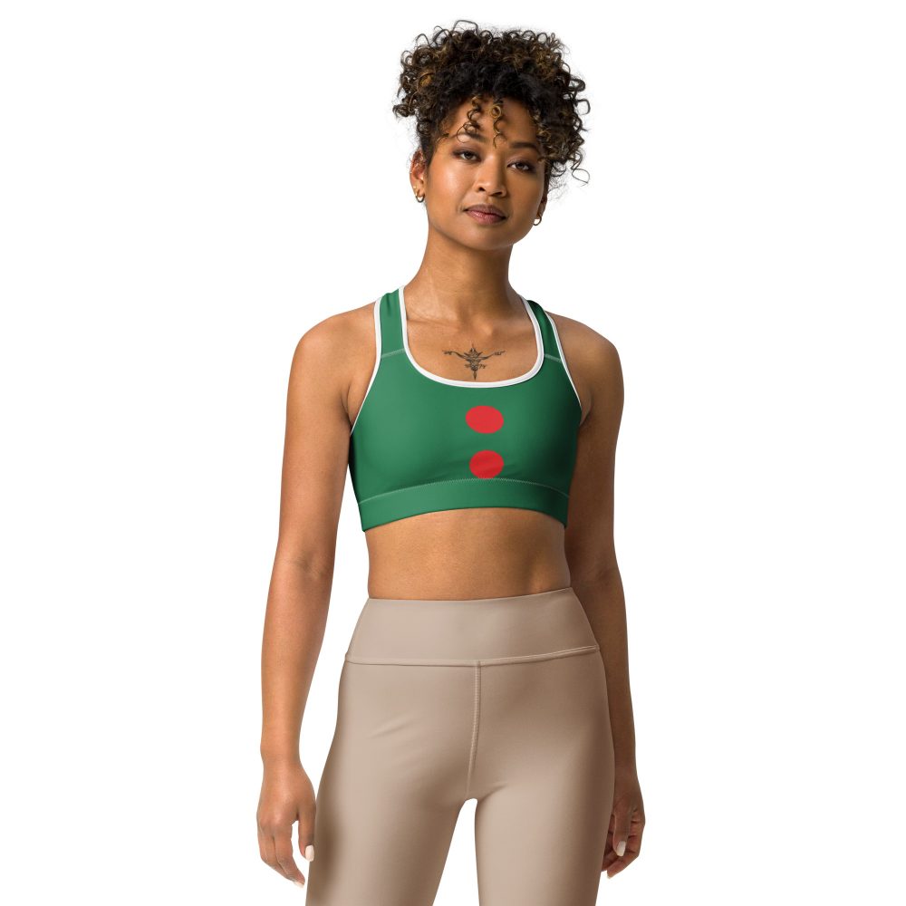 Christmas Elf Costume Festive Cosplay Sports bra