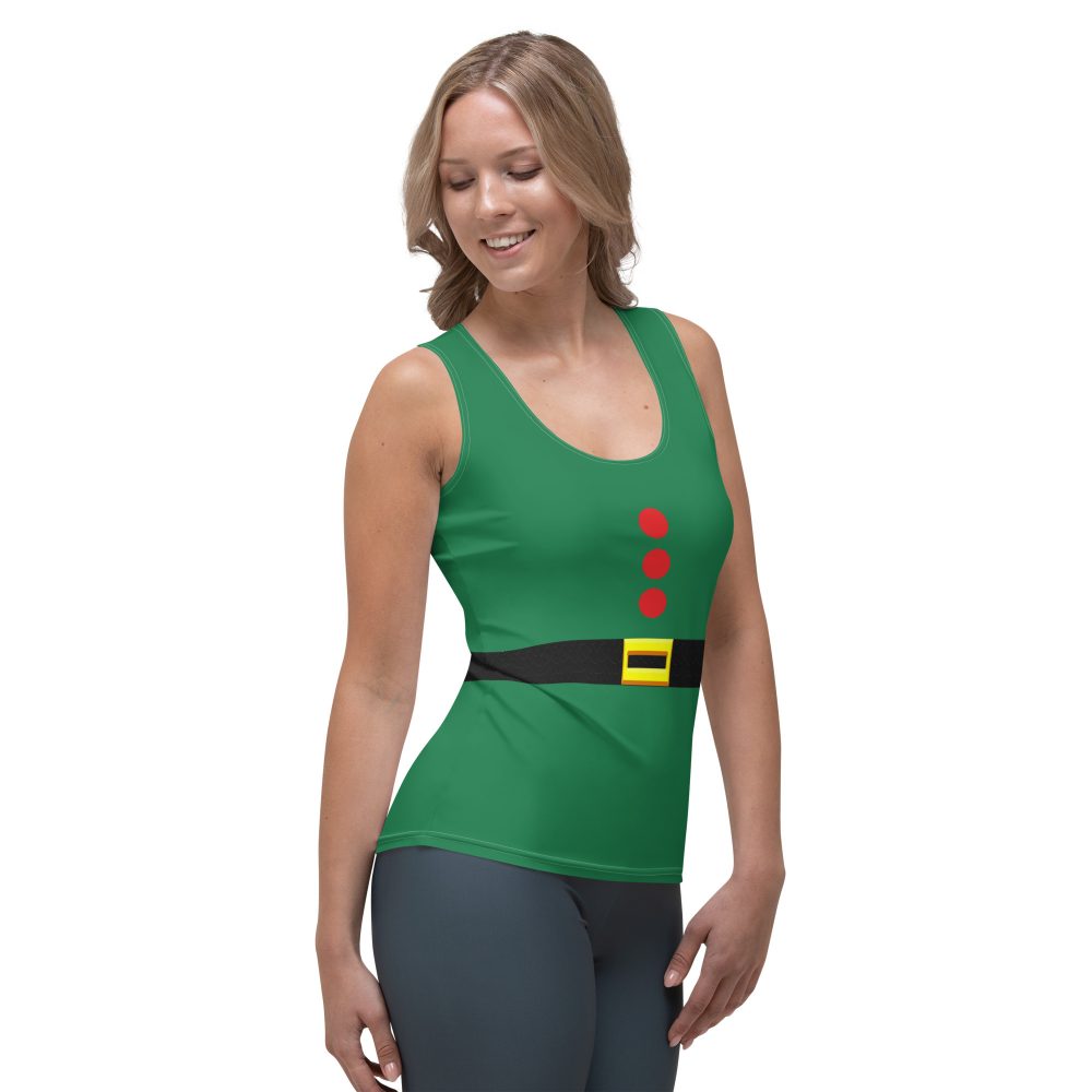 Christmas Elf Costume Festive Cosplay Tank Top - Image 4