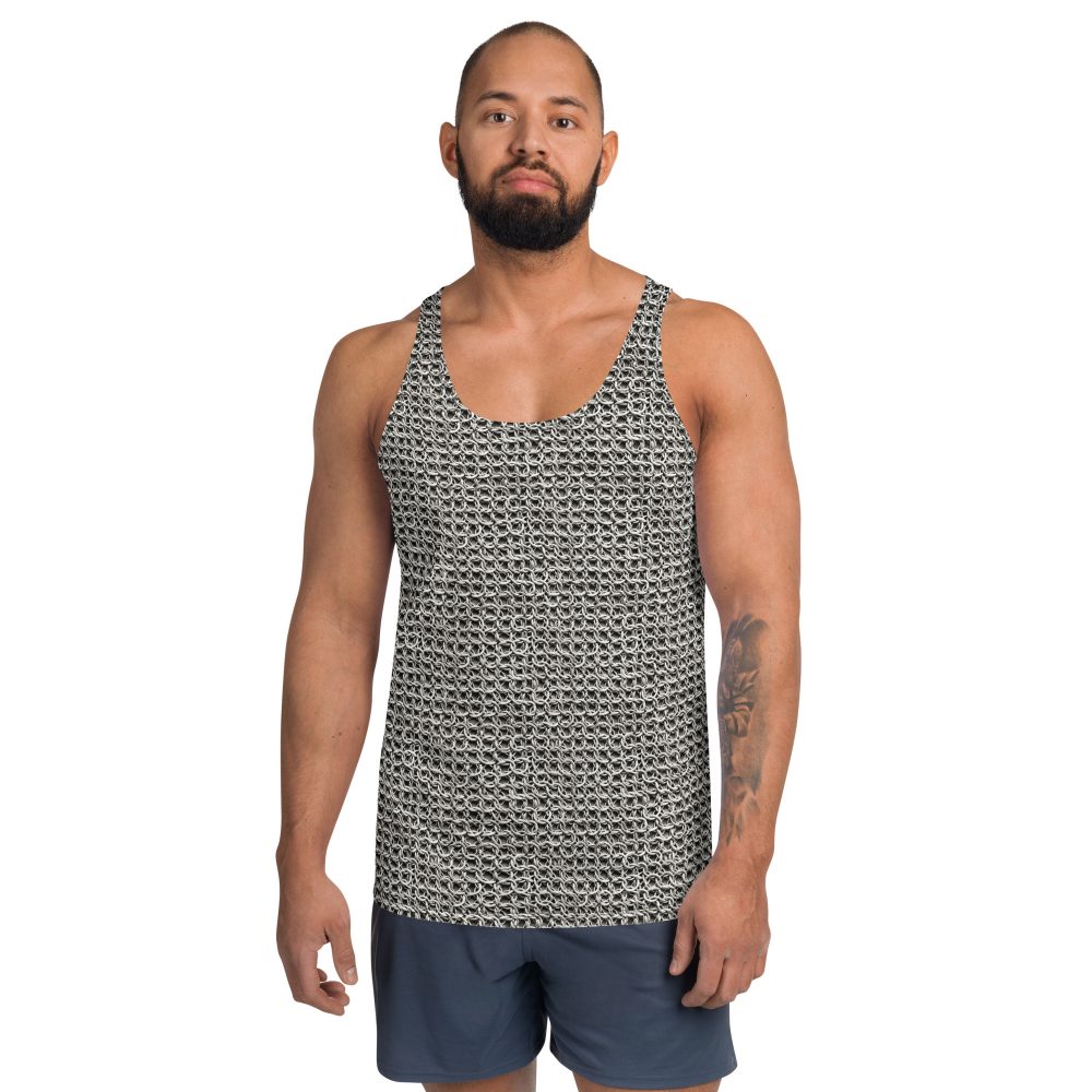 Medieval Chainmail Armor Print Unisex Tank Top