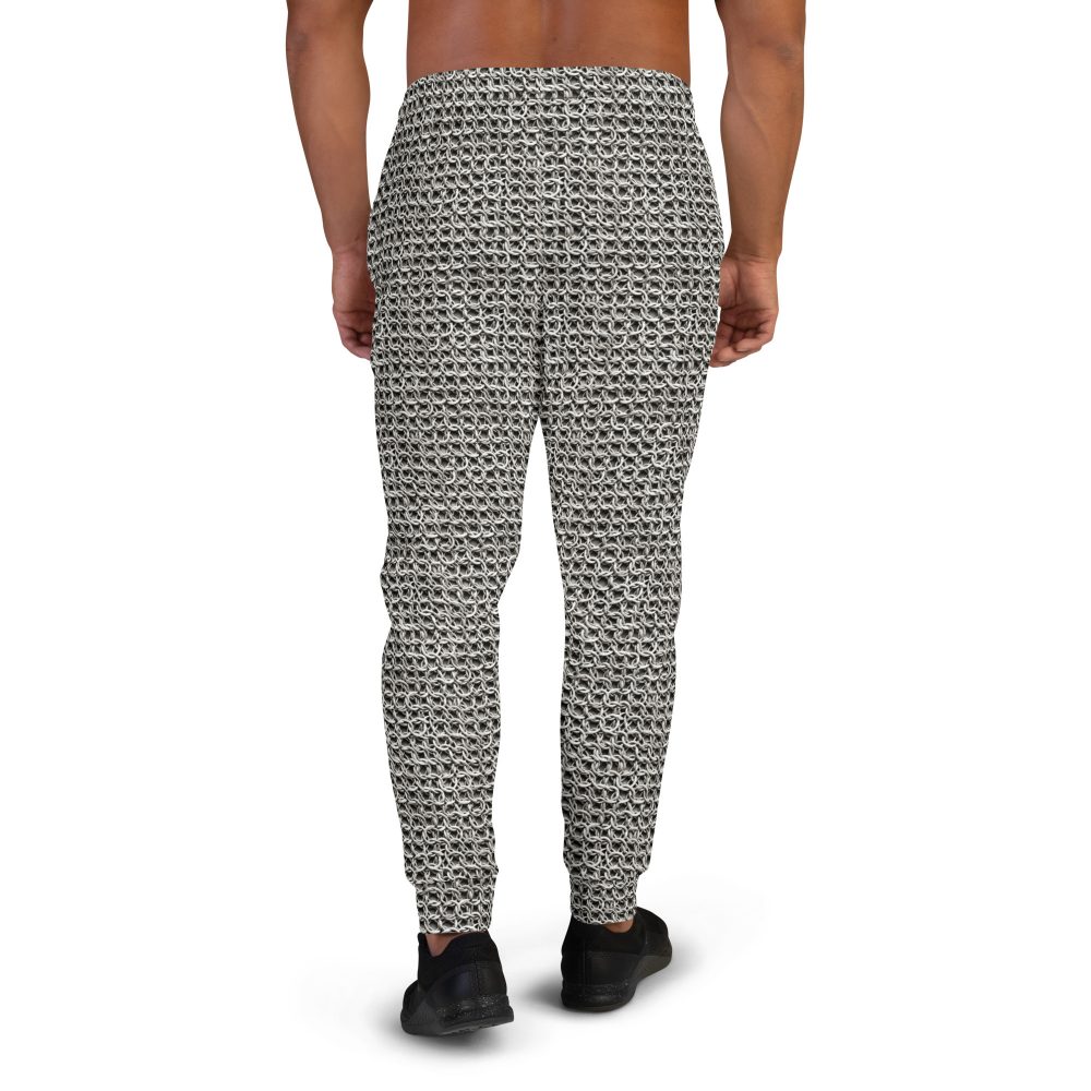 Medieval Chainmail Armor Print Men's Joggers - Image 6