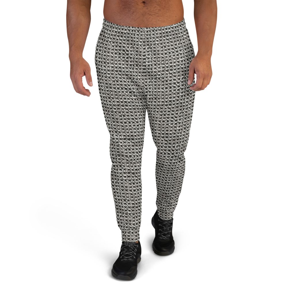 Medieval Chainmail Armor Print Men's Joggers