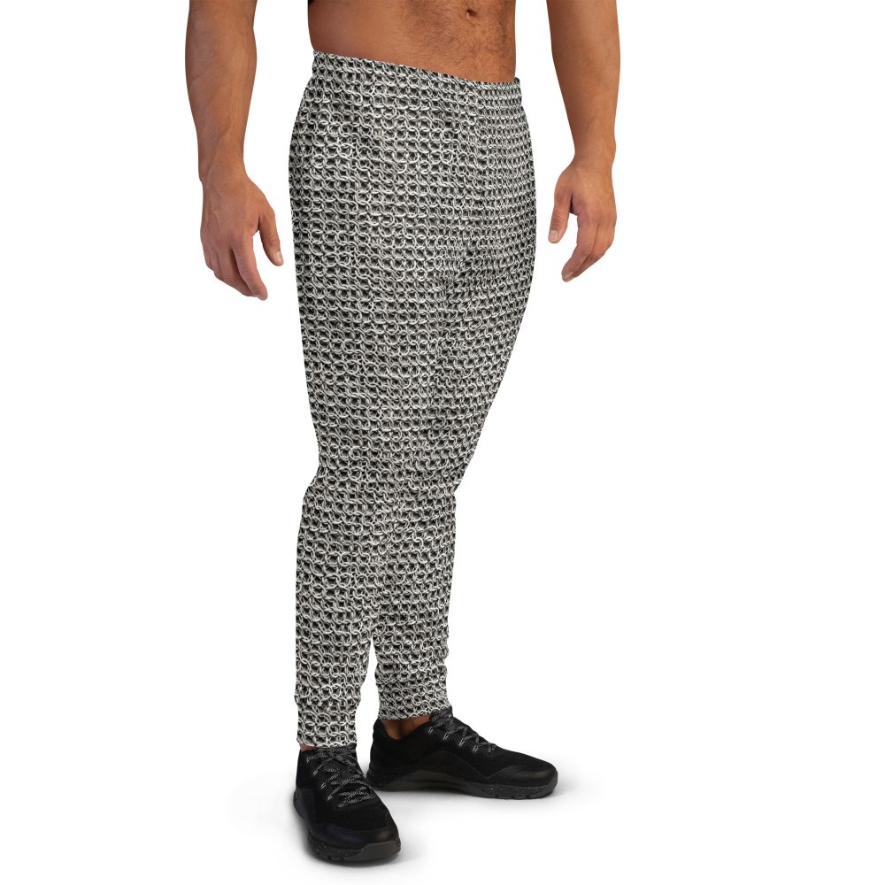 Medieval Chainmail Armor Print Men's Joggers - Image 4