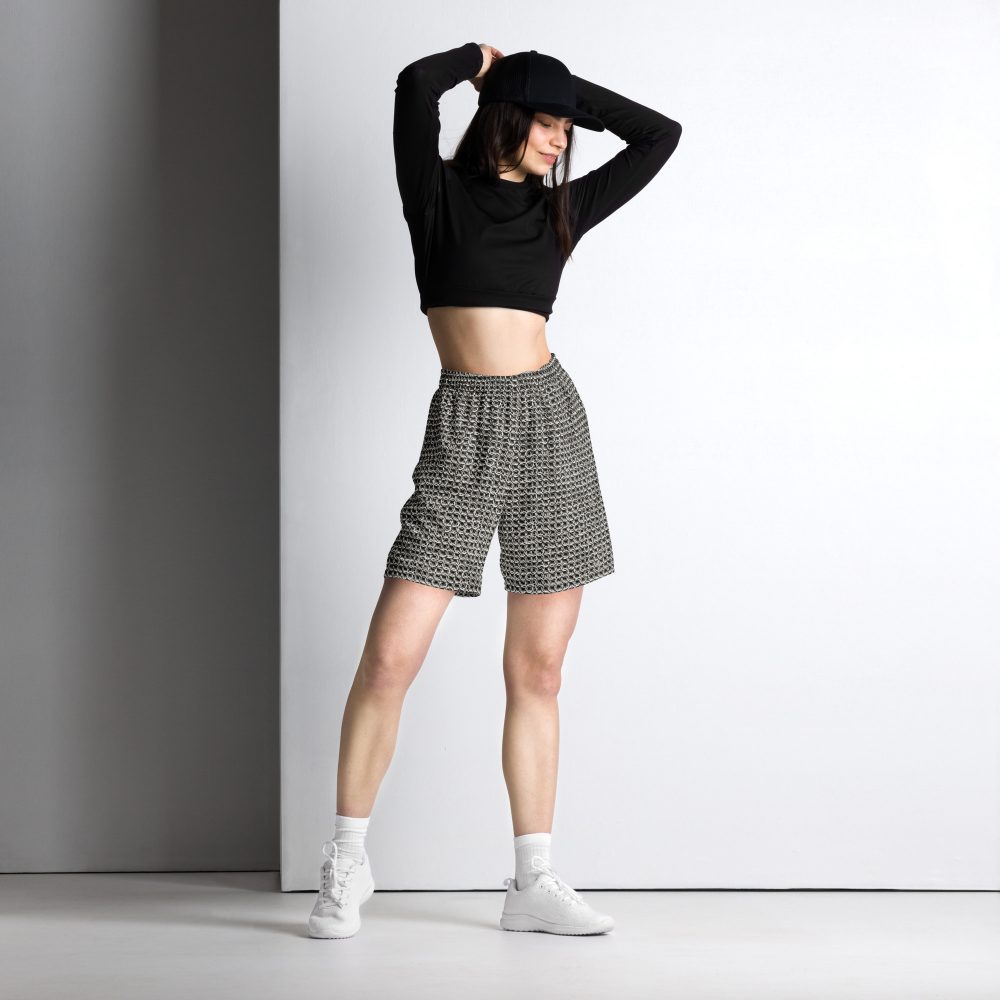 Medieval Chainmail Armor Print Unisex mesh shorts - Image 6