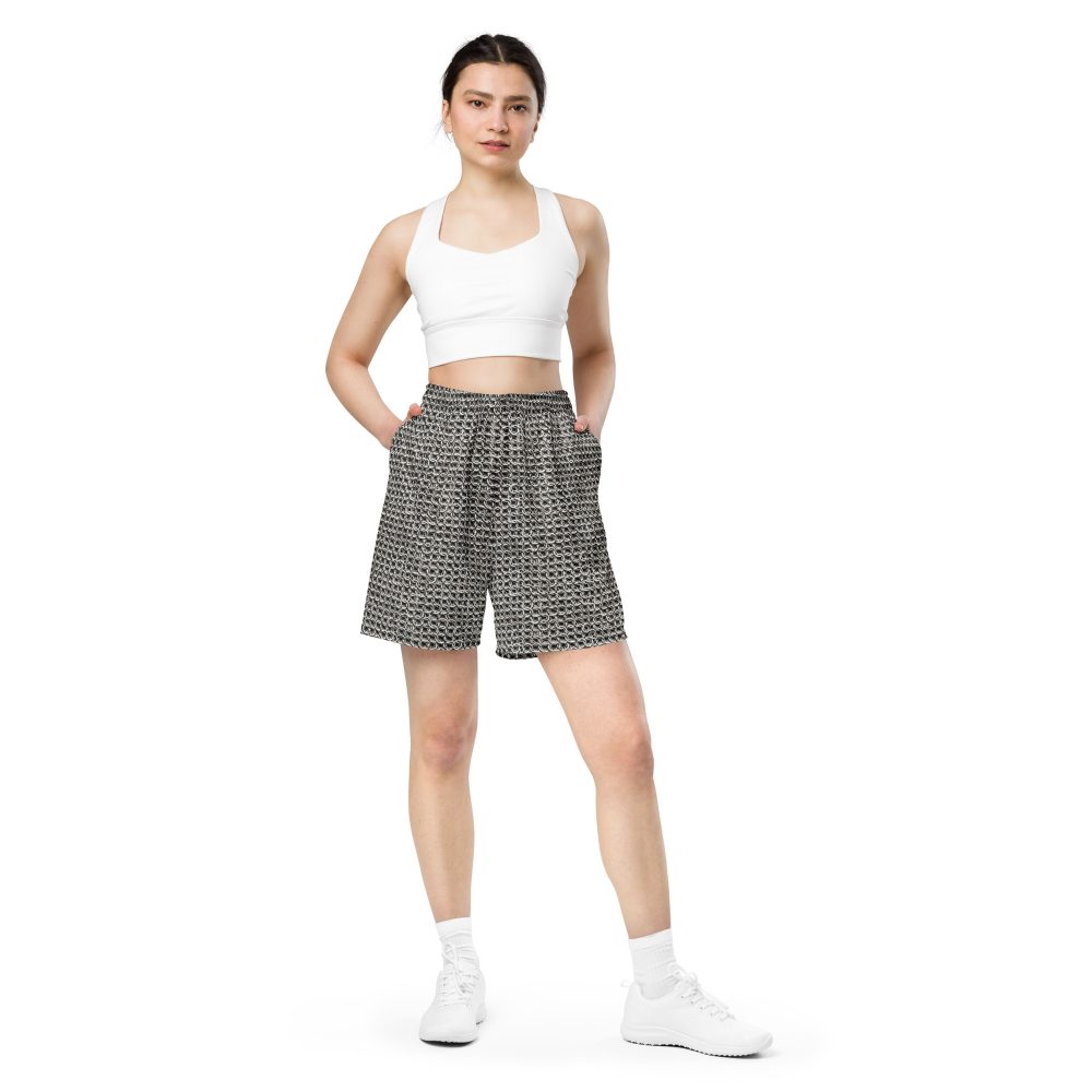 Medieval Chainmail Armor Print Unisex mesh shorts - Image 7