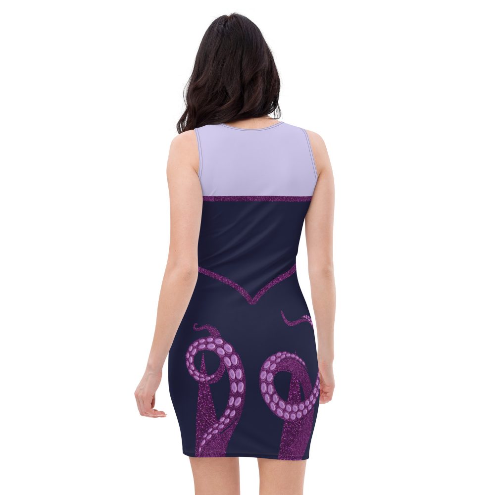 Ursula Costume Sea Witch Octopus Villain Bodycon Fitted Tank Dress - Image 3