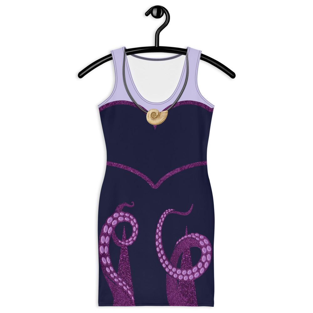 Ursula Costume Sea Witch Octopus Villain Bodycon Fitted Tank Dress - Image 6