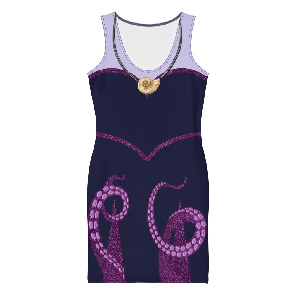 Ursula Costume Sea Witch Octopus Villain Bodycon Fitted Tank Dress - Image 8