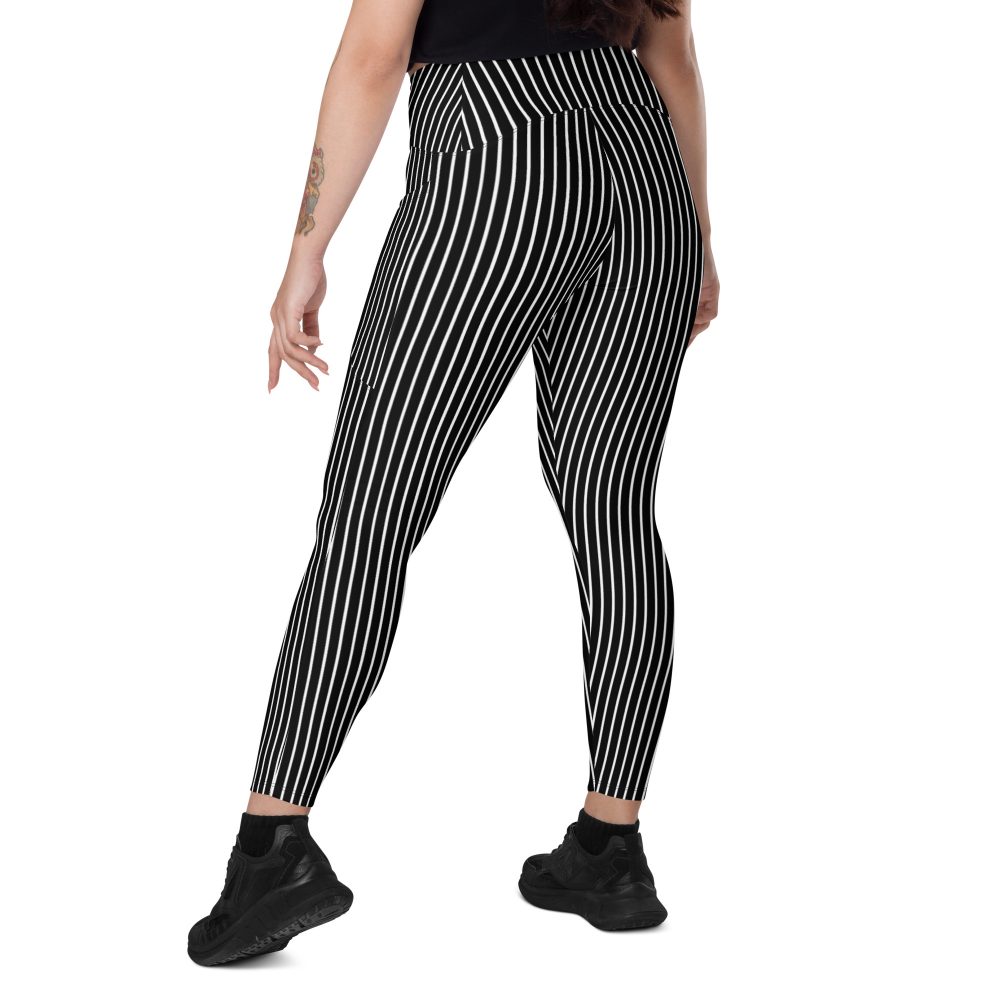 Jack Skellington Nightmare Before Christmas Costume Crossover leggings with pockets - Image 6