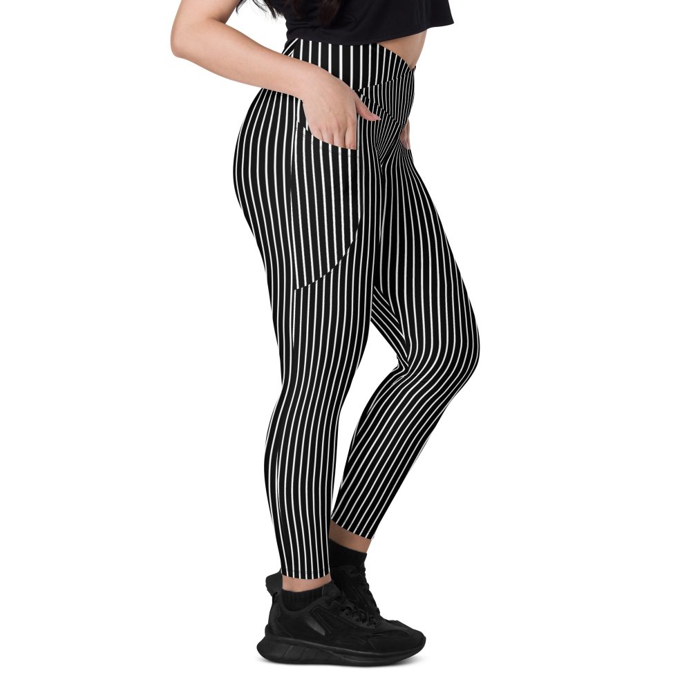 Jack Skellington Nightmare Before Christmas Costume Crossover leggings with pockets