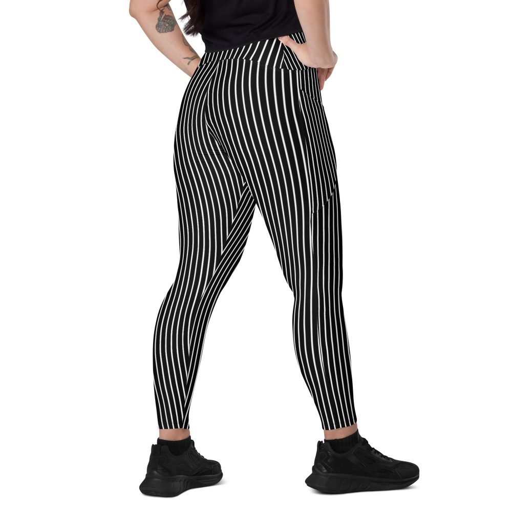 Jack Skellington Nightmare Before Christmas Costume Crossover leggings with pockets - Image 5