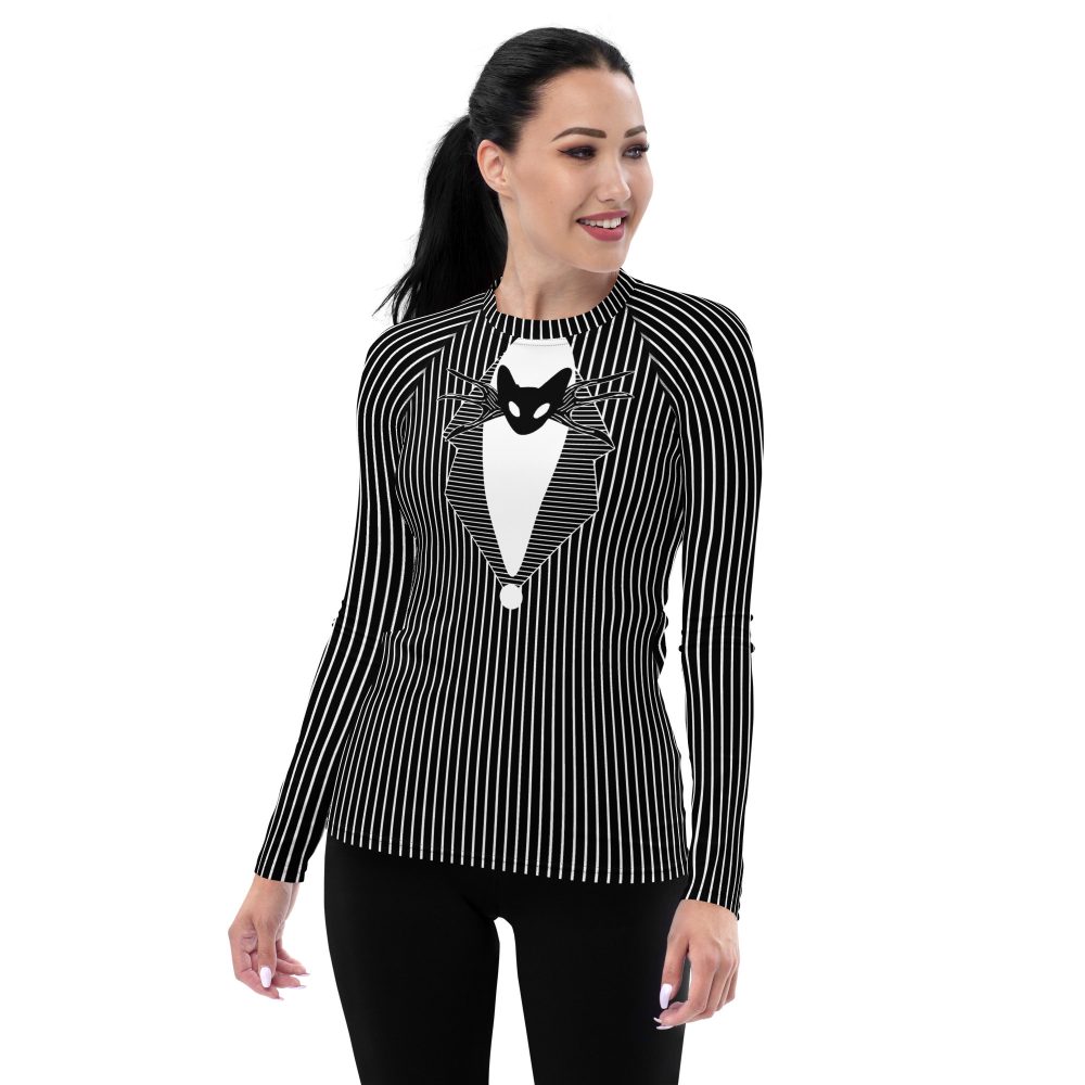 Jack Skellington Nightmare Before Christmas Costume Women's Long Sleeve Shirt - Image 5