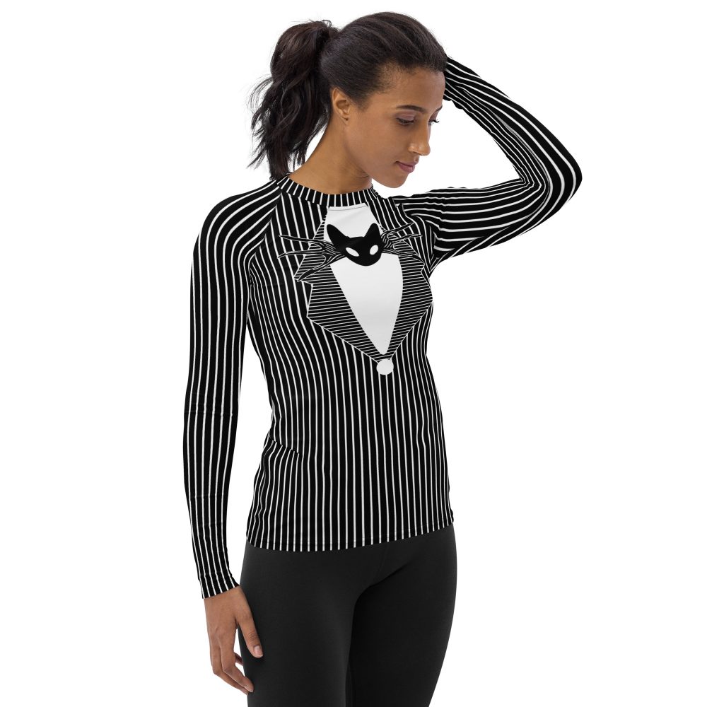 Jack Skellington Nightmare Before Christmas Costume Women's Long Sleeve Shirt - Image 8