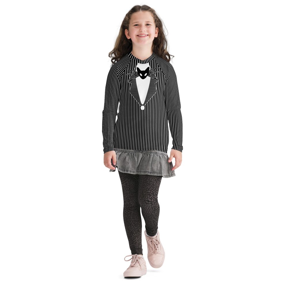 Jack Skellington Nightmare Before Christmas Costume – Youth Rash Guard - Image 3