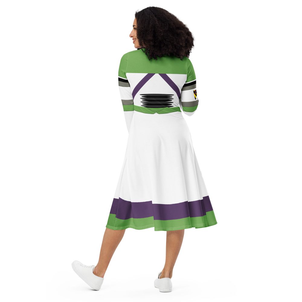 Space Ranger Buzz Lightyear Long Sleeve Midi Dress - Image 5