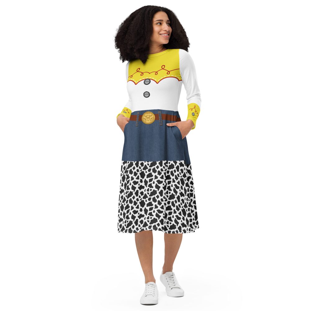 Jessie Cowgirl Costume Toy Story Long Sleeve Midi Dress