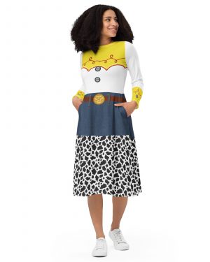 Jessie Cowgirl Costume Toy Story Long Sleeve Midi Dress