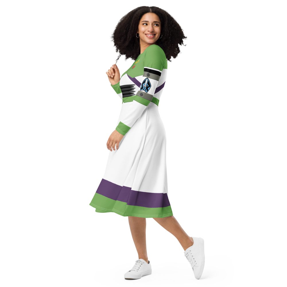 Space Ranger Buzz Lightyear Long Sleeve Midi Dress - Image 6