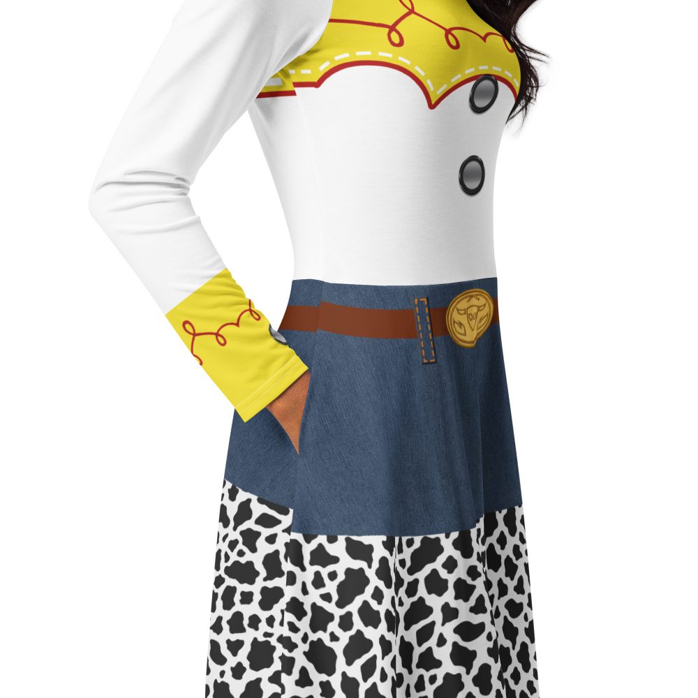 Jessie Cowgirl Costume Toy Story Long Sleeve Midi Dress - Image 3