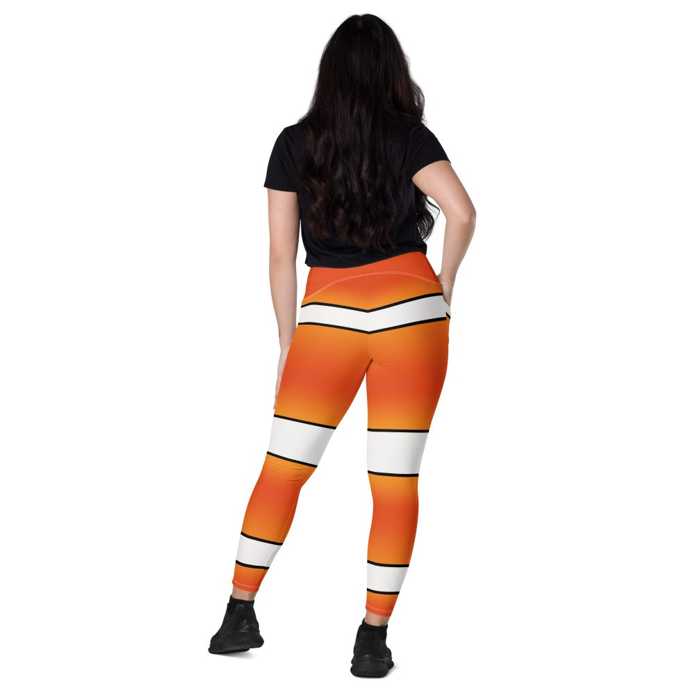 Clownfish Nemo Costume Halloween Cosplay Crossover leggings with pockets - Image 3