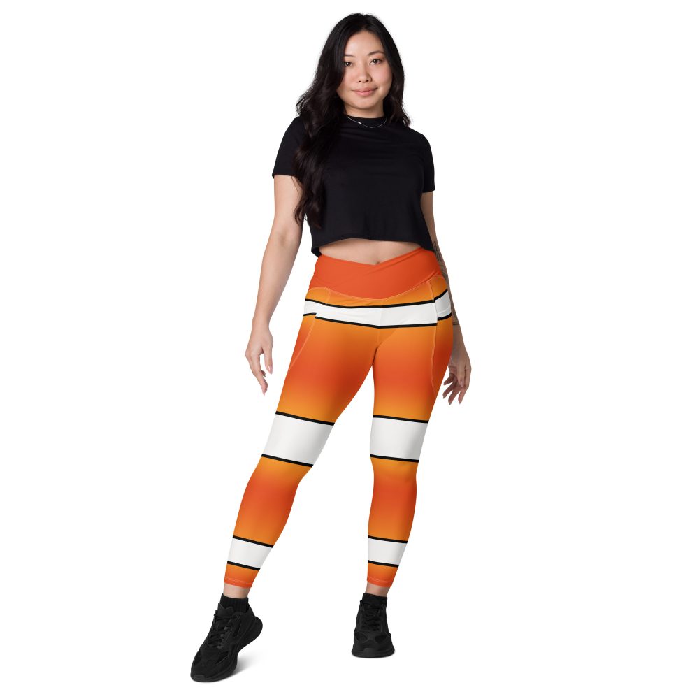 Clownfish Nemo Costume Halloween Cosplay Crossover leggings with pockets - Image 2