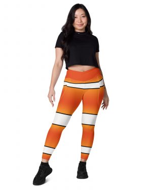 Clownfish Nemo Costume Halloween Cosplay Crossover leggings with pockets